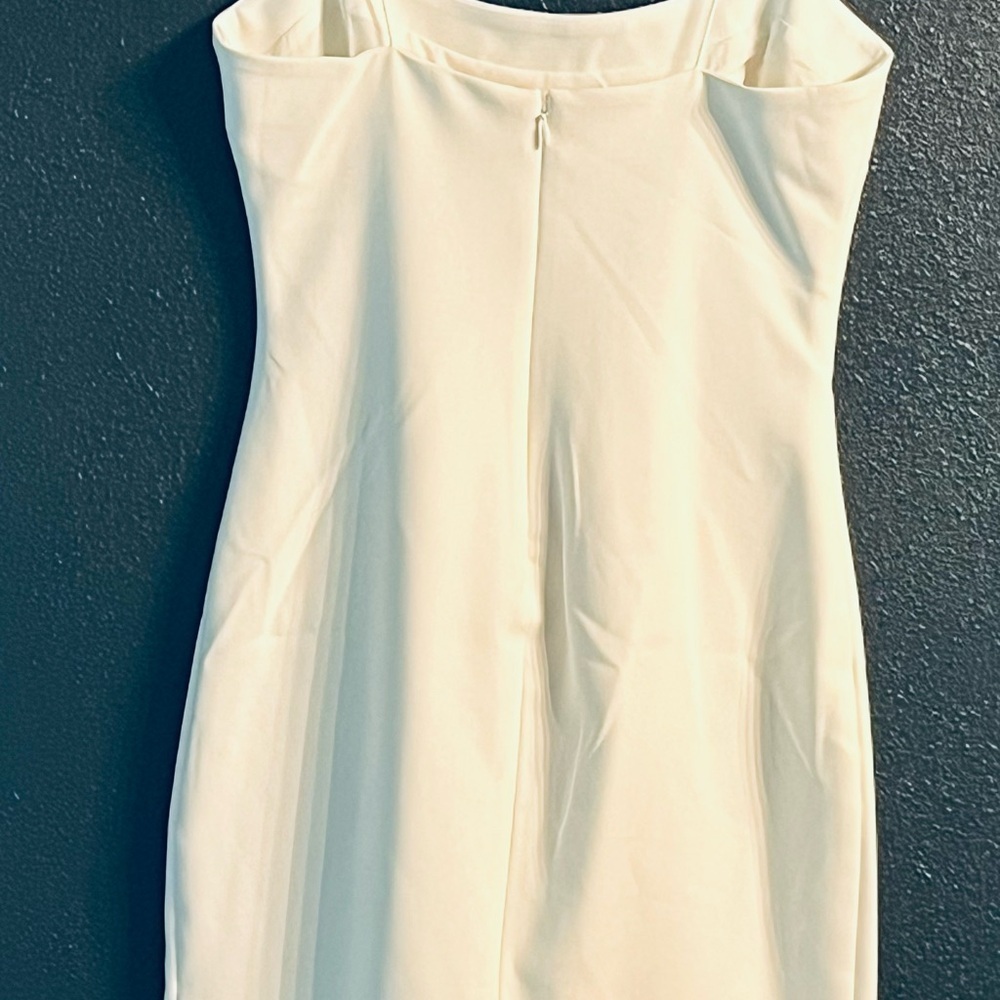Likely White Off-Shoulder Sheath Cocktail Dress